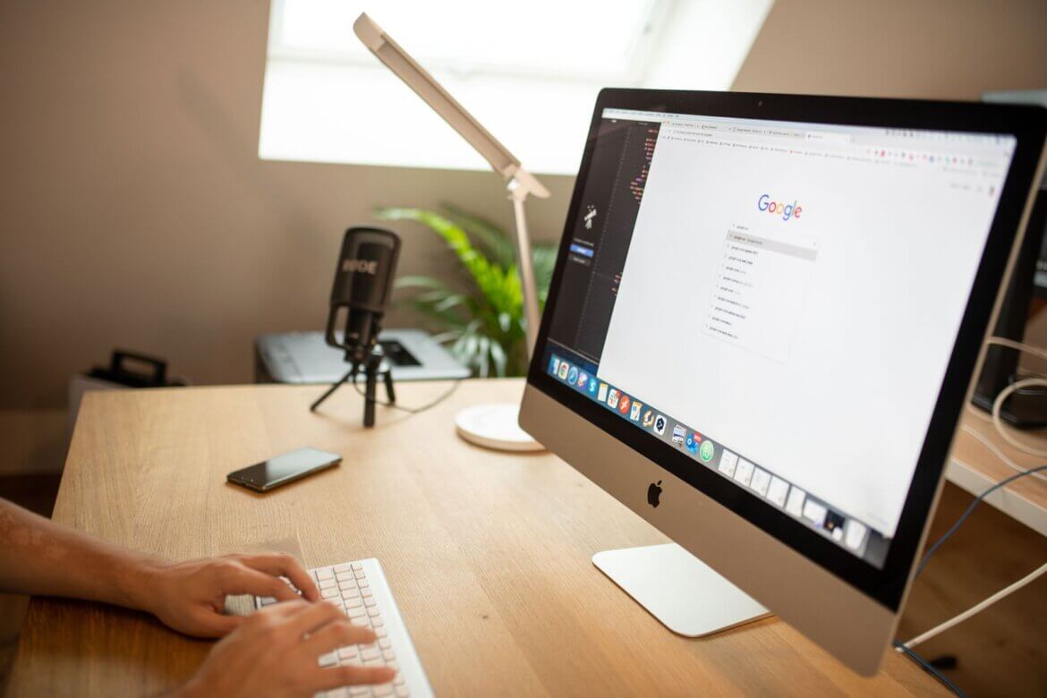 Navigateur web sur un ordinateur portable